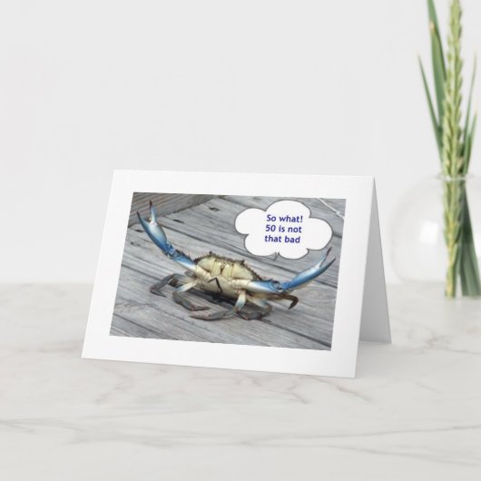 50. GEBURTSTAG MIT CRABBY CRAB KARTE (Vorderseite)