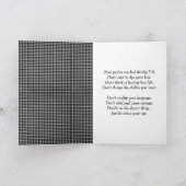 50. Geburtstag mit Gingham Border Karte (Innenseite)