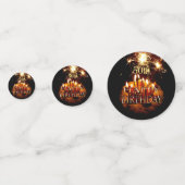 50. Geburtstag mit Kuchen und Glitzern, Konfetti (Rückseiten)