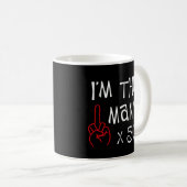 50. Geburtstag Mittelfinger-Gruß Kaffeetasse (VorderseiteRechts)