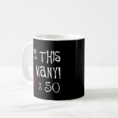 50. Geburtstag Mittelfinger-Gruß Kaffeetasse (Vorderseite Links)