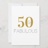 50. Geburtstag Moderne Gold-Party Einladung (Rückseite)