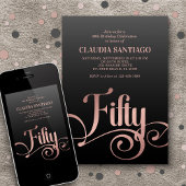 50. Geburtstag Modernes Drehbuch Einladung
