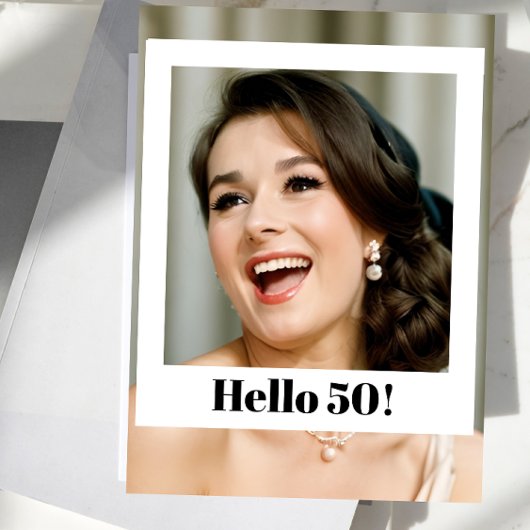 50. Geburtstag Modernes Foto Überraschung Postkarte