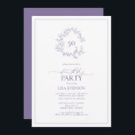 50. Geburtstag Modernes Lilac Lavender Leafy Wappe Einladung<br><div class="desc">Herzlich willkommen zu Ihrem Geburtstagsfest des 50. Jahrhunderts! Aber keine Sorge, es ist noch nicht Zeit, ganz langsamer zu werden. Senden Sie diese eleganten 50. Geburtstag Moderne Lilac Lavender Leafy Wappen Einladungen und lass jedem wissen, dass Sie bereit sind, Party in Stil. Diese Einladungen sind mit einem handgezeichneten, grünen Kranz...</div>
