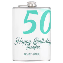 50. Geburtstag Name Datum Jahr grün Pastell fett
