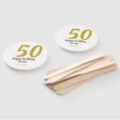 50. Geburtstag Name Datum Jahr schwarze Vorlage ge Fächer (Non-assembled)