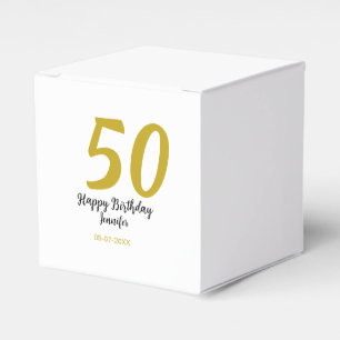 50. Geburtstag Name Datum Jahr schwarze Vorlage ge Geschenkschachtel