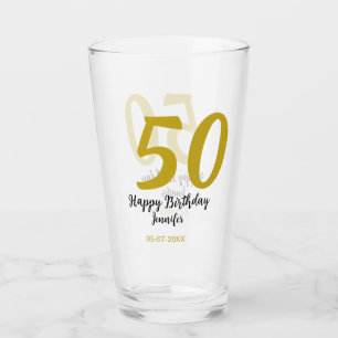 50. Geburtstag Name Datum Jahr schwarze Vorlage ge Glas