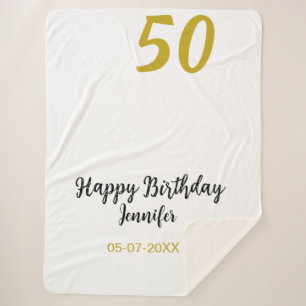 50. Geburtstag Name Datum Jahr schwarze Vorlage ge Sherpadecke