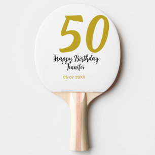 50. Geburtstag Name Datum Jahr schwarze Vorlage ge Tischtennis Schläger
