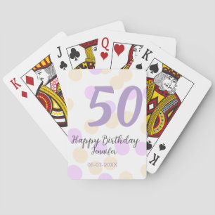 50. Geburtstag Name Datum lila orange Punkte Spielkarten