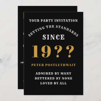 50. Geburtstag Name Jahr Schwarzes Gold für ihn hi Einladung