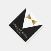 50. Geburtstag Napkins | Ideen für Black and Gold Serviette (Ecke)