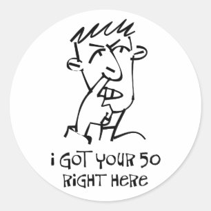 50. Geburtstag Nasen-Picker, got ich Ihre 50! Runder Aufkleber