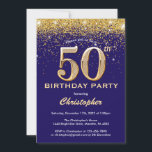 50. Geburtstag Navy Blue und Gold Glitzer Confetti Einladung<br><div class="desc">50. Geburtstag Navy Blue und Gold Glitzer Confetti Geburtstag Einladung. Für weitere Anpassungen klicken Sie bitte auf die Schaltfläche "Anpassen" und verwenden Sie unser Designwerkzeug,  um diese Vorlage zu ändern.</div>