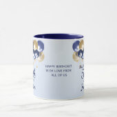 50. Geburtstag Navy Gold Ballons  Tasse (Zentrum)