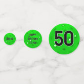 50. Geburtstag Neon Green Pickleball Konfetti (Vorderseiten)