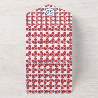50. Geburtstag Norwegische Herzenflagge blau All In One Einladung