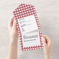 50. Geburtstag Norwegische Herzflagge rot