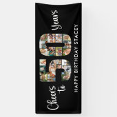 50. Geburtstag Nummer 50 Fotocollage Cheers Banner (Vertikal)