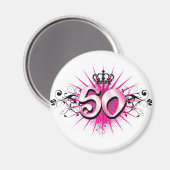 50. Geburtstag oder Jahrestag Magnet (Vorderseite/Rückseite)