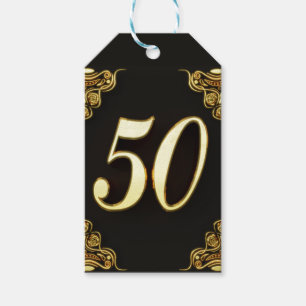 50. Geburtstag oder Jahrestags-königliches Gold Geschenkanhänger