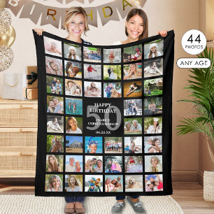 50. Geburtstag oder jedes Alter Geburtstag 44 Foto Fleecedecke