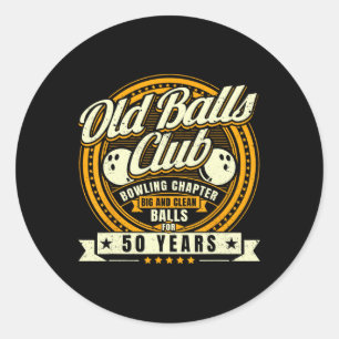 50. Geburtstag Old Bylls Club 50 Years Bylls Bowli Runder Aufkleber
