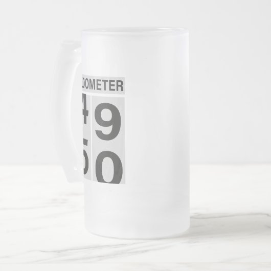 50. Geburtstag Oldometer Beer Tasse (Vorderseite Links)