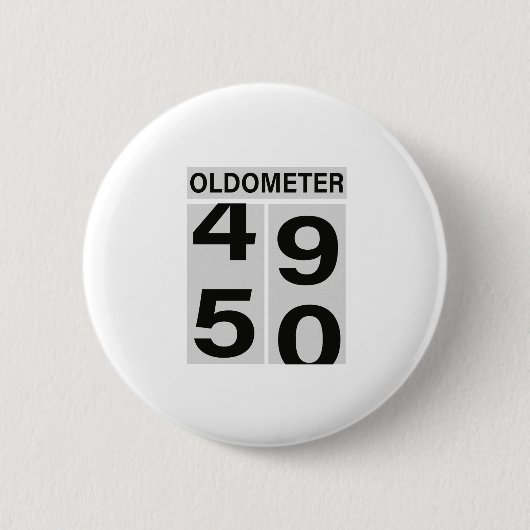 50. Geburtstag Oldometer Button (Vorderseite)