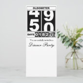 50. Geburtstag Oldometer Einladung (Stehend Vorderseite)