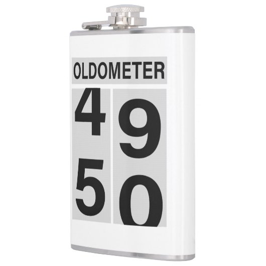 50. Geburtstag Oldometer Flachmann (Links)