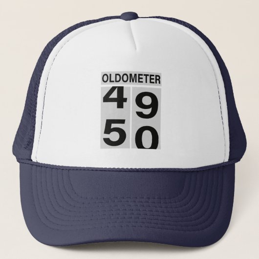 50. Geburtstag Oldometer Hat Truckerkappe (Vorderseite)
