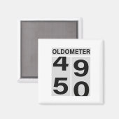 50. Geburtstag Oldometer Magnet (Vorderseite/Rückseite)