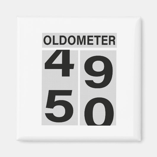 50. Geburtstag Oldometer Magnet (Vorne)