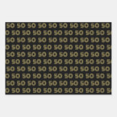 50. Geburtstag Packpapier Blätter (Vorderseite 3)