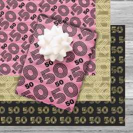 50. Geburtstag Packpapier Blätter