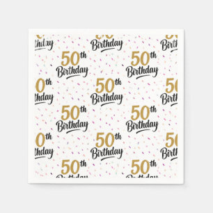 50. Geburtstag Papiertücher, Fünfzig Geburtstagsfe Serviette