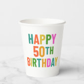50. Geburtstag Pappbecher (Rückseite)