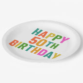 50. Geburtstag Pappteller (Schrägansicht)