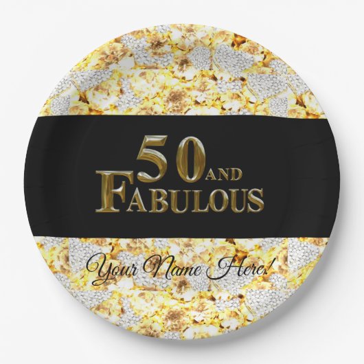 50. Geburtstag Pappteller (Vorderseite)