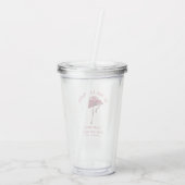 50. Geburtstag Party Flamingo Tropical Thema Custo Acryltrinkbecher (Rückseite)