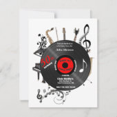 50. Geburtstag Party Musikinstrumente Einladung (Vorderseite)