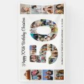50. Geburtstag Party Nummer 50 FotoCollage Banner (Vertikal)