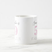 50. Geburtstag Personalisiert 50 und fabelhaftes P Kaffeetasse (Mittel)