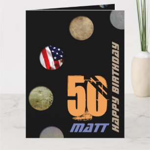 50. Geburtstag Personalisiert mit 15 Fotos Front/i Karte