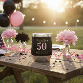 50. Geburtstag Personalisiert Schwarzes Rosa