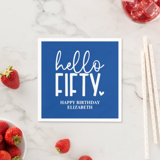 50. Geburtstag Personalisiert Serviette (Beispiel)