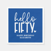 50. Geburtstag Personalisiert Serviette (Vorderseite)